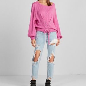 Express Pink Sweater Size Large